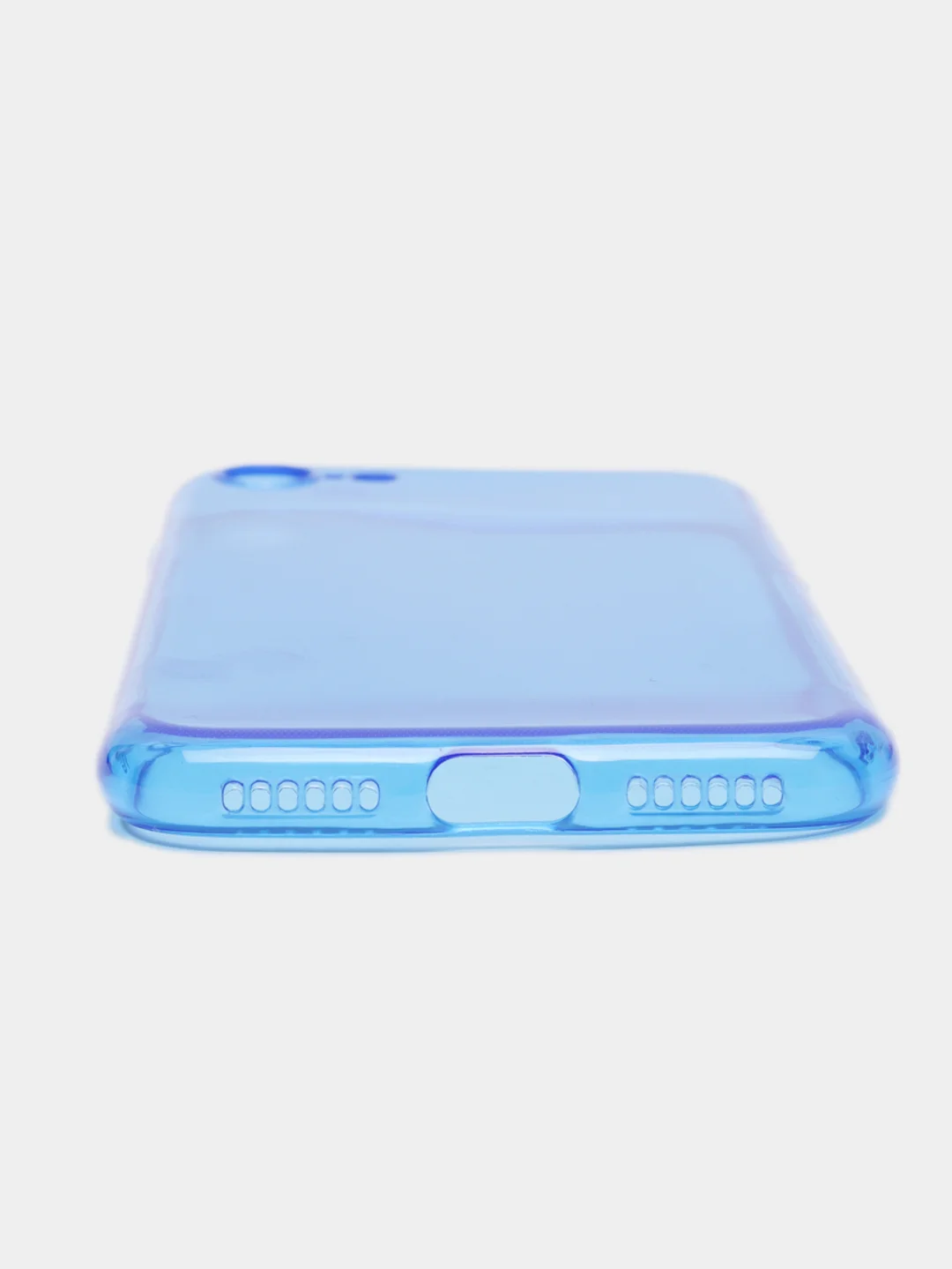 Синий чехол iPhone 11/12/7/7+/X/XR/11PRO MAX /12/12PRO MAX Плотный Цветной глянцевый   1.5mm