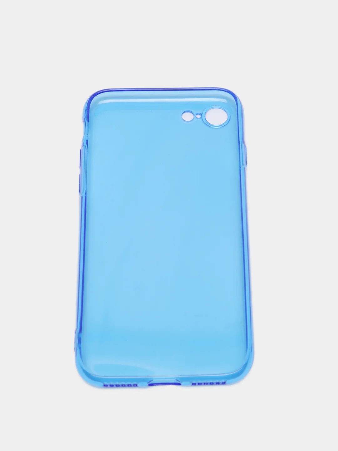Синий чехол iPhone 11/12/7/7+/X/XR/11PRO MAX /12/12PRO MAX Плотный Цветной глянцевый   1.5mm