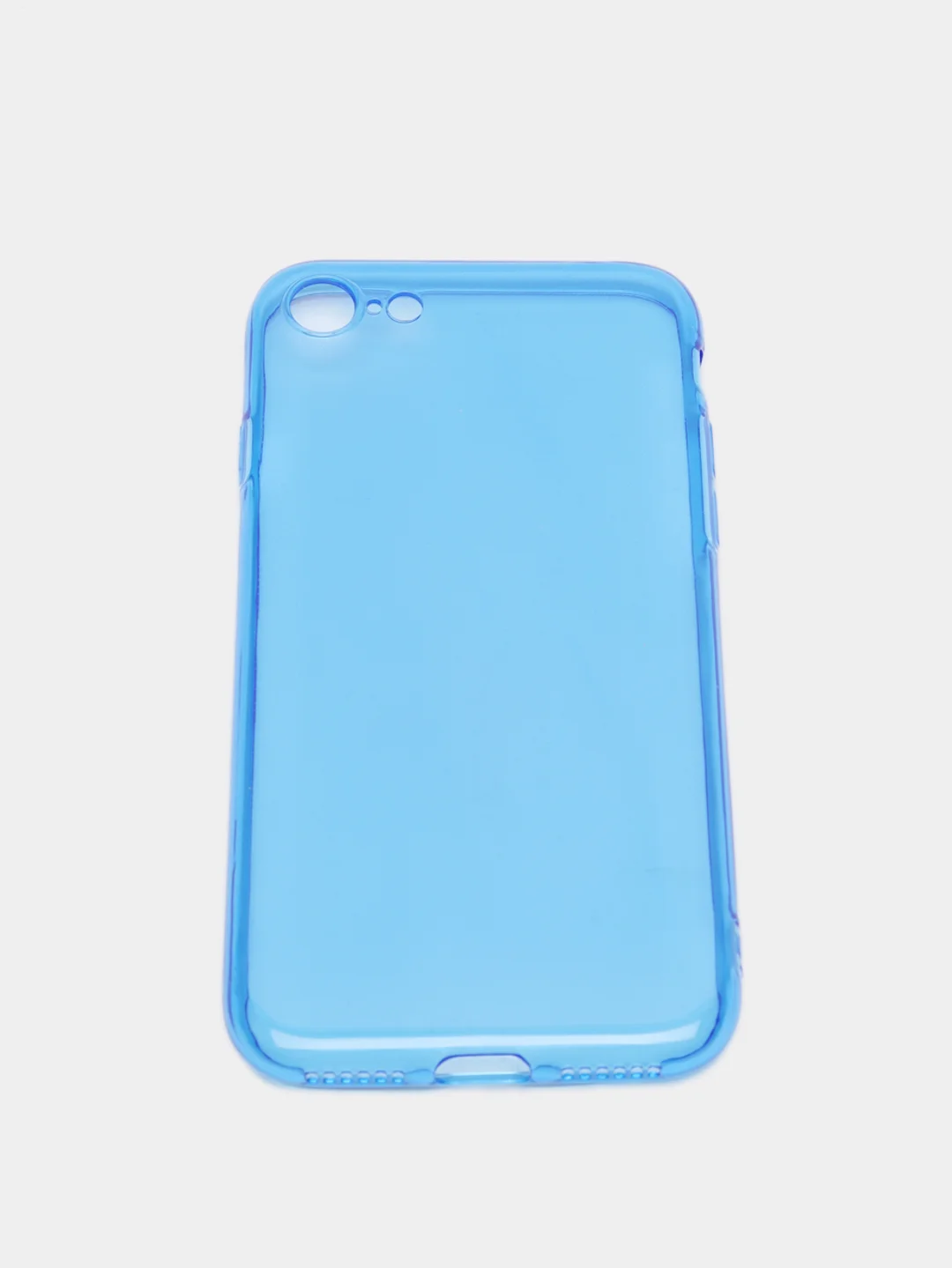 Синий чехол iPhone 11/12/7/7+/X/XR/11PRO MAX /12/12PRO MAX Плотный Цветной глянцевый   1.5mm