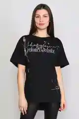 Женская футболка "Звезда", с принтом, 100% хлопок. На девушку