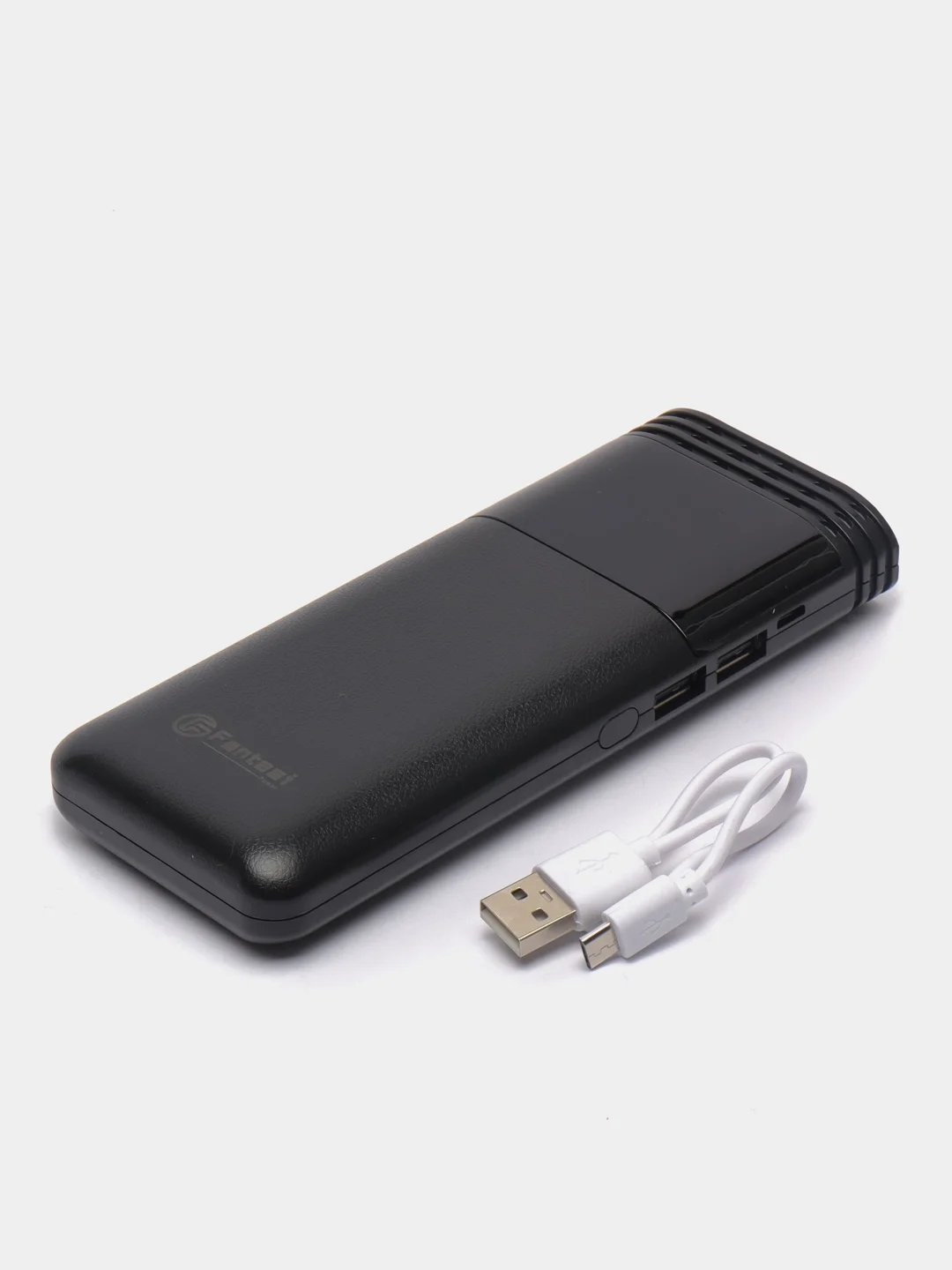 Черный внешний аккумулятор Power Bank Fantesi F34, с дисплеем и фонариком, 20000 mAh, белый