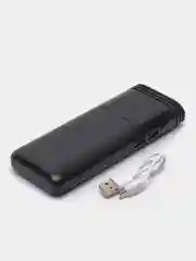 Черный внешний аккумулятор Power Bank Fantesi F34, с дисплеем и фонариком, 20000 mAh, белый