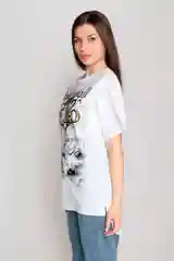 Белый женская футболка "Гремми"