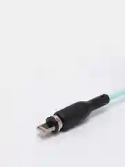 Белый кабель магнитный USB DENMEN D18L/D18T для зарядки Type-C / Lightning 2.4A