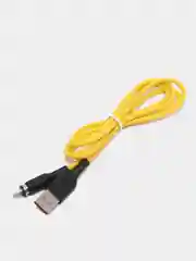 Желтый кабель магнитный USB DENMEN D18L/D18T для зарядки Type-C / Lightning 2.4A