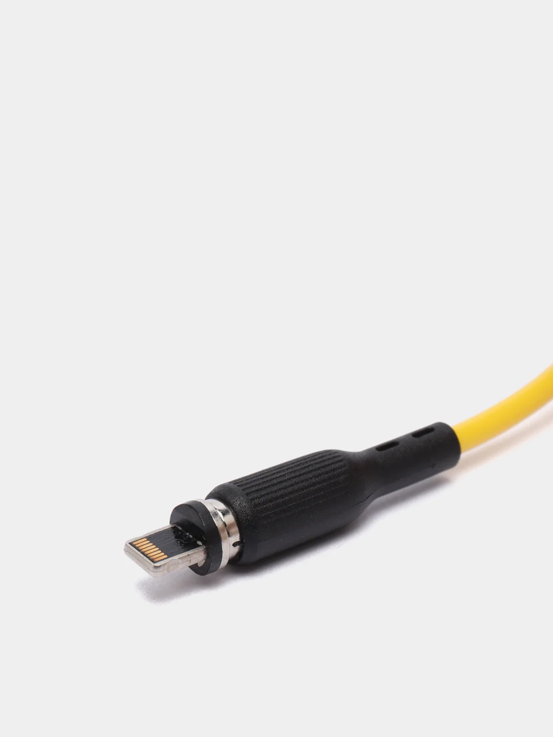 Желтый кабель магнитный USB DENMEN D18L/D18T для зарядки Type-C / Lightning 2.4A