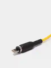 Желтый кабель магнитный USB DENMEN D18L/D18T для зарядки Type-C / Lightning 2.4A