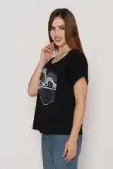 Черный женская футболка "Муар"