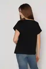 Черный женская футболка "Муар"