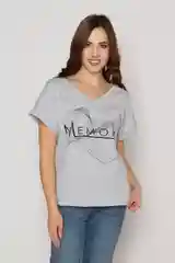 Серый меланж женская футболка "Муар"