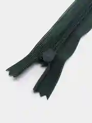 Тёмно-зелёный молния потайная 20см
