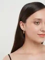 Лимонный серьги-кольца, гвоздики