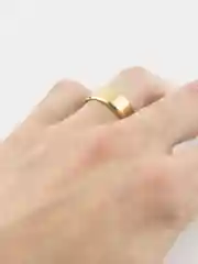 Золотой стальное обручальное кольцо для мужчин и женщин, 8 мм
