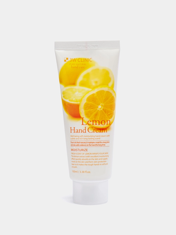 Крем для рук с экстрактом лbмона 3W CLINIC Lemon Hand Cream, 100 мл
