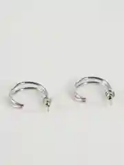 Серый серьги-кольца, гвоздики