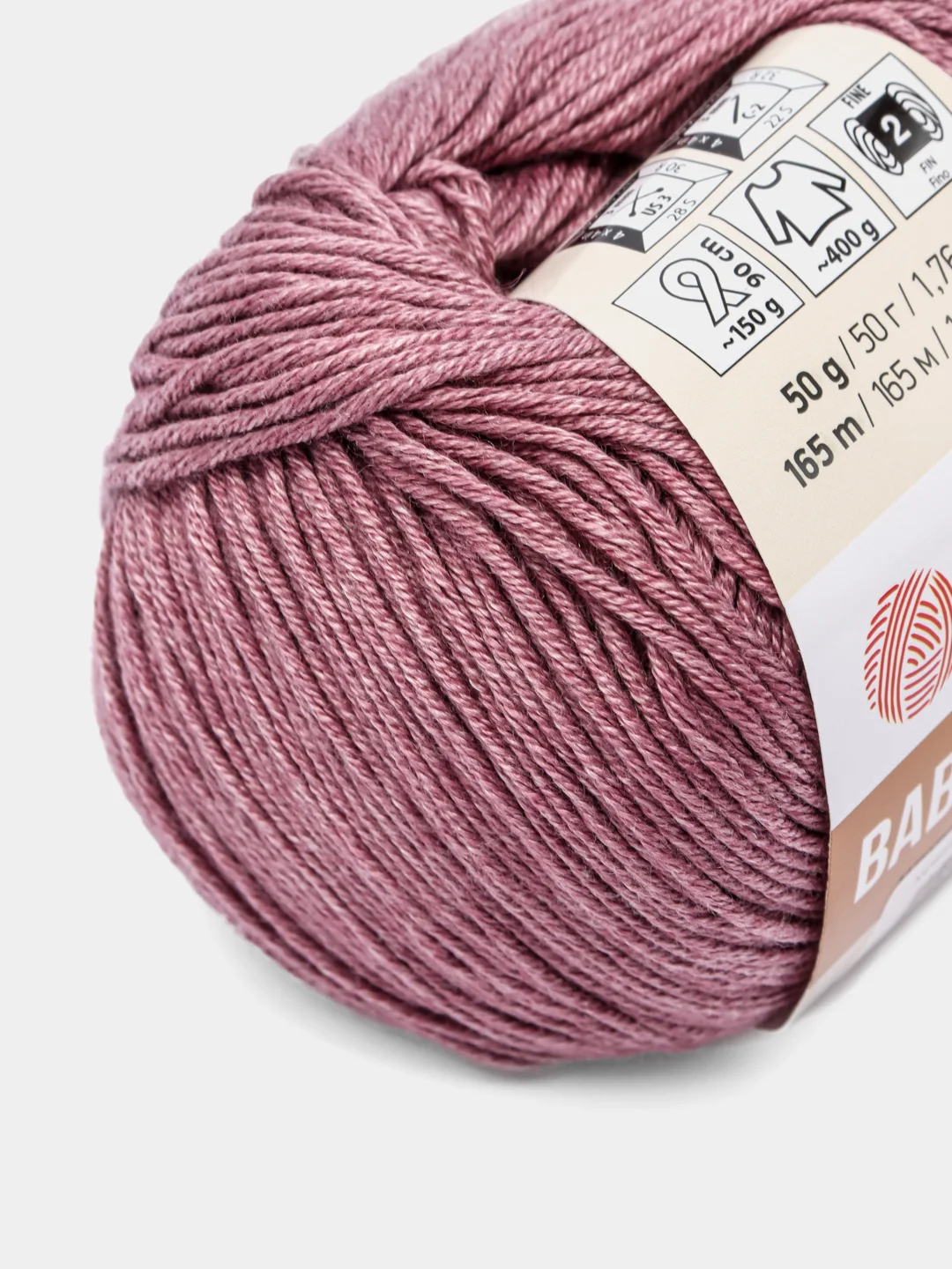 Марсала пряжа YarnArt Baby cotton, 50 г, 165 м, акрил и хлопок