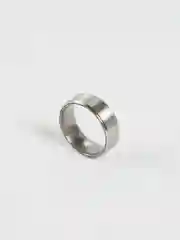 Классическое кольцо из нержавеющей стали серебряное