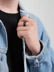 Черный кольцо мужское стальное "Супермен"