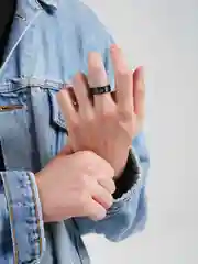 Черный кольцо мужское стальное "Супермен"