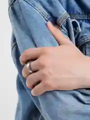 Серебряный кольца "Коноха" из аниме "Наруто"