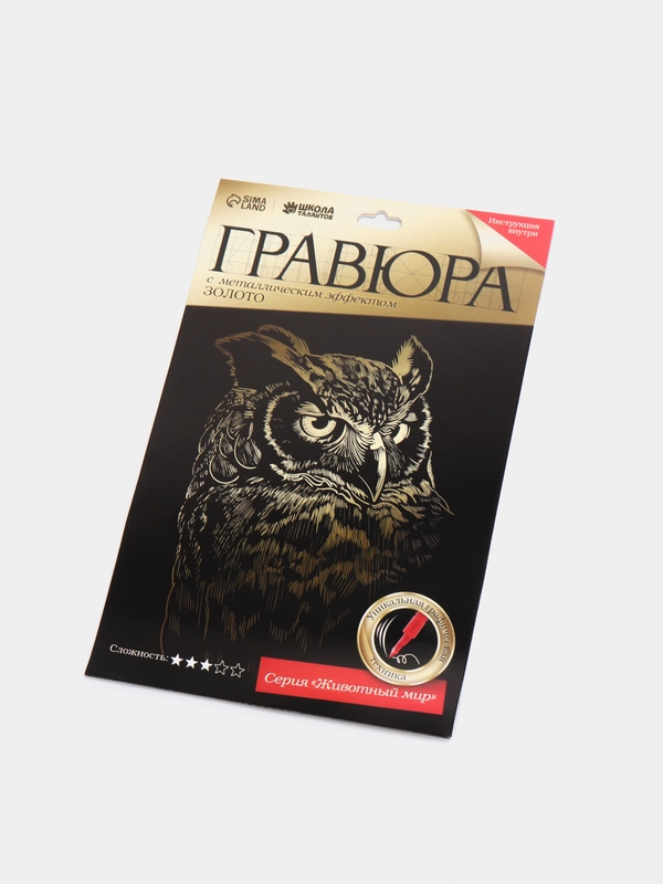 Гравюра, формат А5, золото, серебро, голография