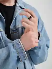 Черный кольца "Коноха" из аниме "Наруто"