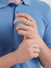 Серый металлик кольцо-печатка родирование Xuping Jewelry