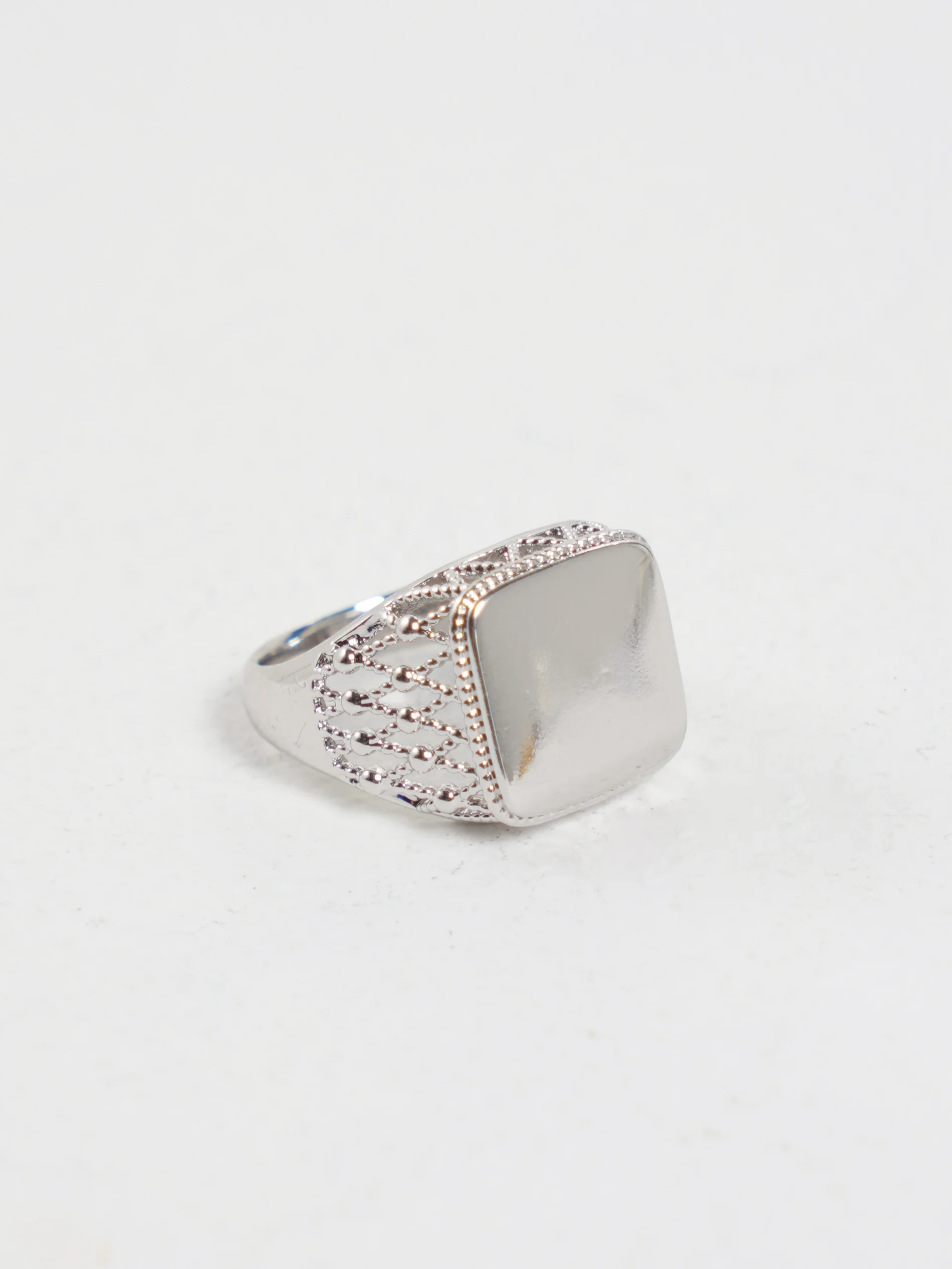 Серый металлик кольцо-печатка Xuping Jewelry, родирование
