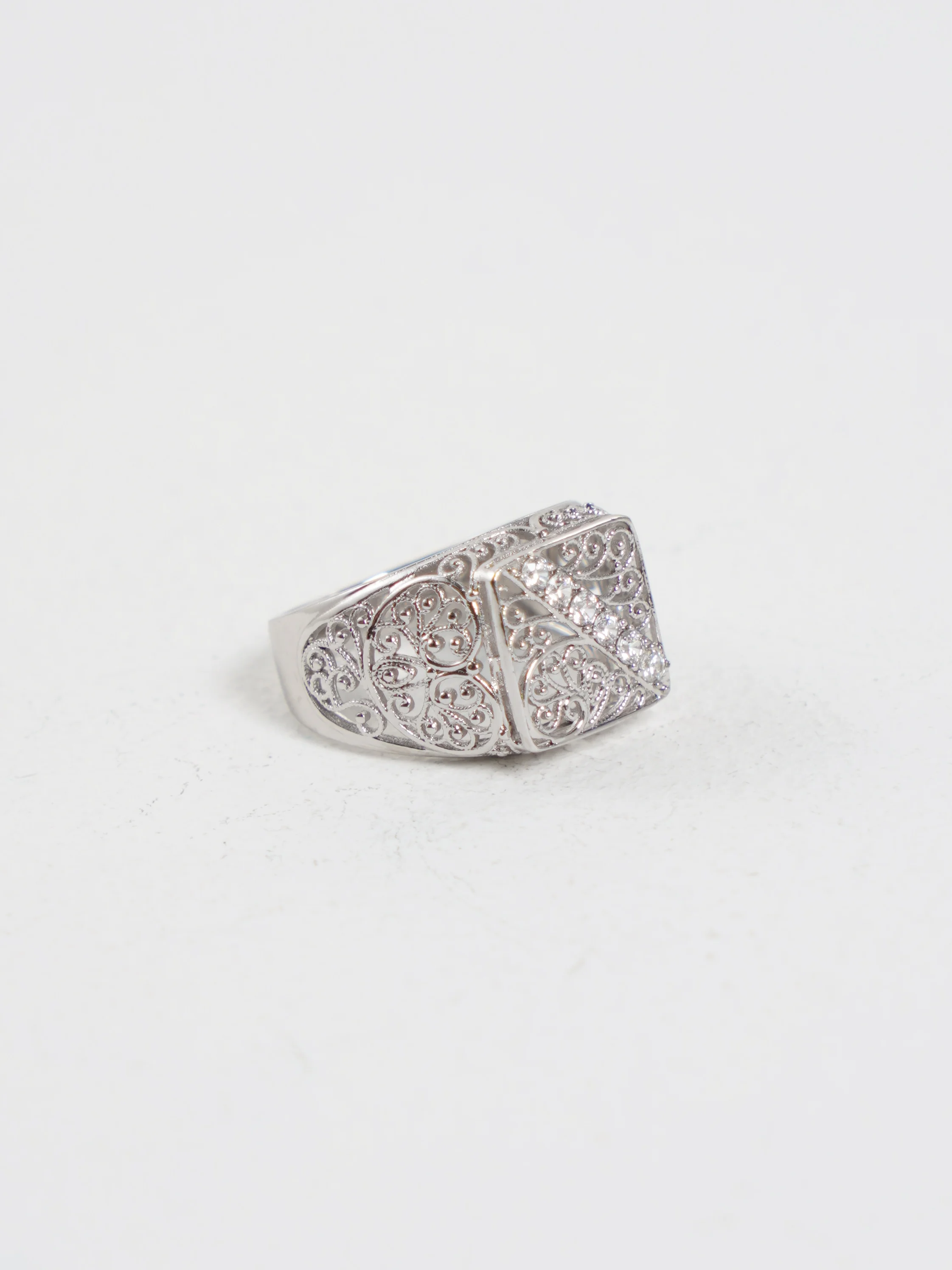 Серебряный кольцо-печатка Xuping Jewelry, родирование