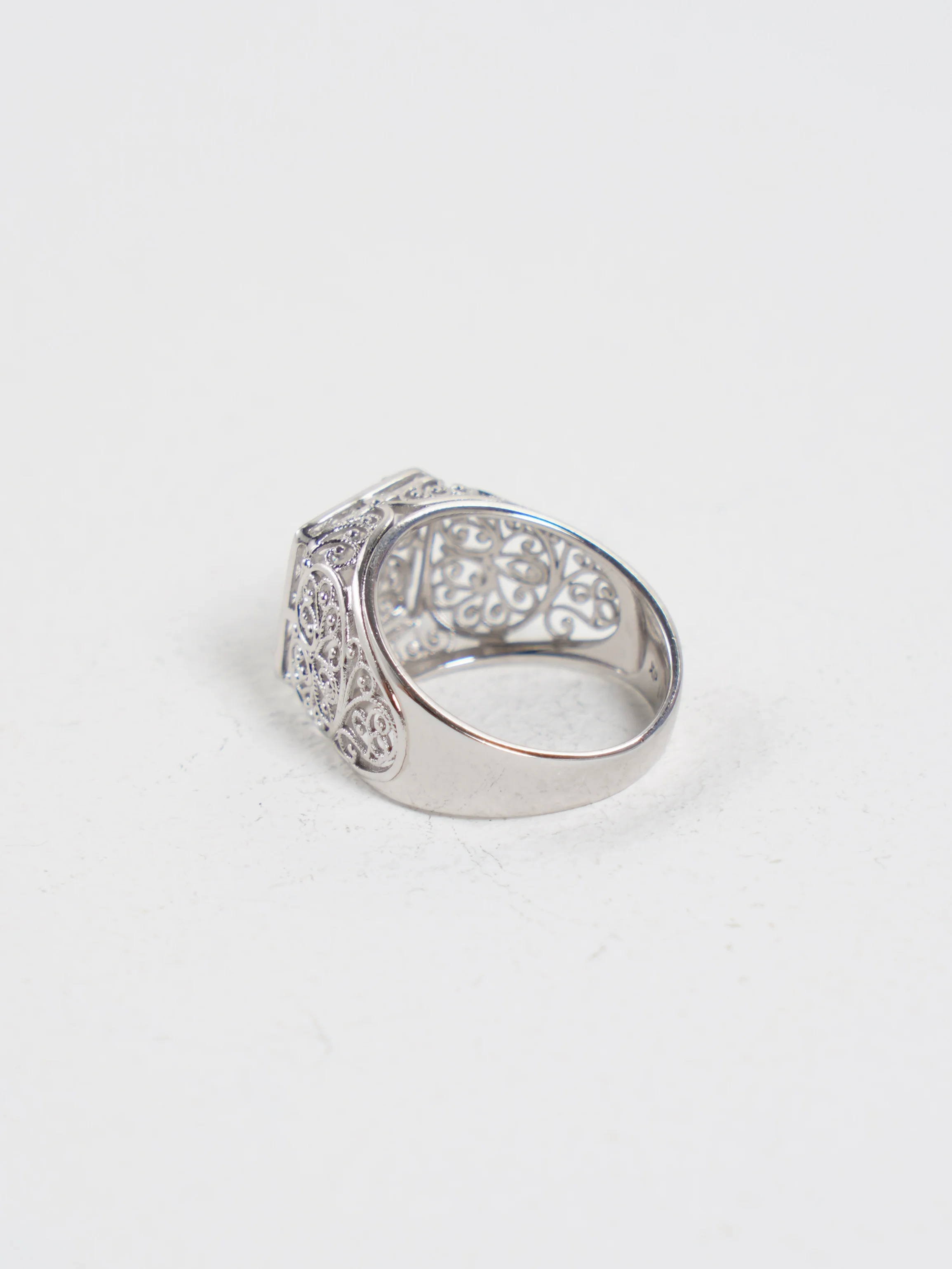 Серебряный кольцо-печатка Xuping Jewelry, родирование