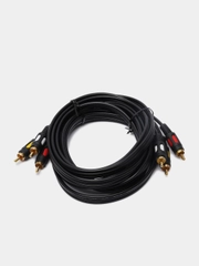 Кабель шнур 3 RCA 3RCA позолоченный, длина 3 метра
