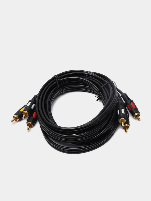 Кабель шнур 3 RCA 3RCA позолоченный, длина 3 метра