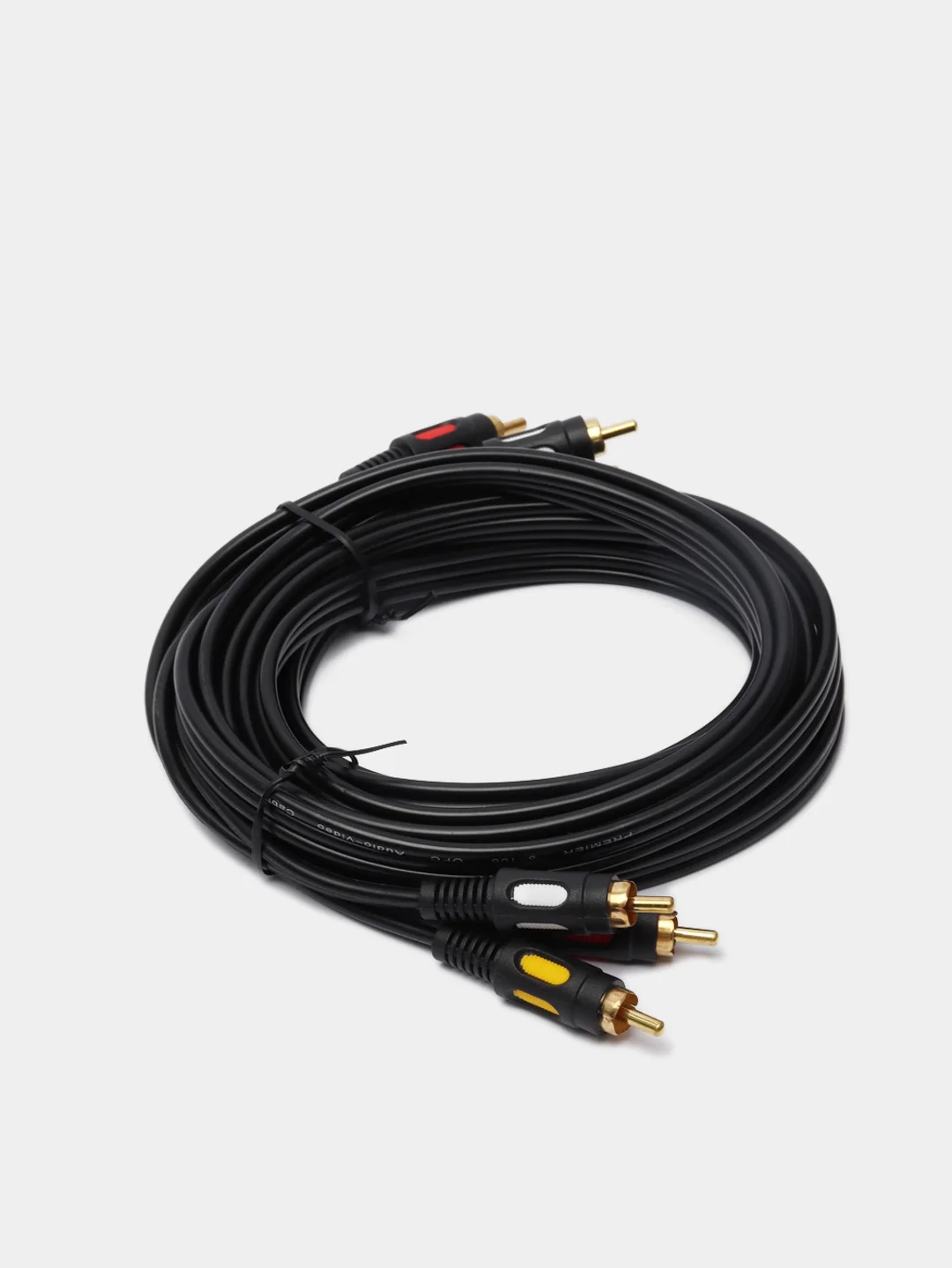Кабель шнур 3 RCA 3RCA позолоченный, длина 3 метра