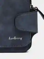Темно-синий женский кошелек Baellery mini из замшевой экокожи, 10 цветов