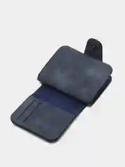 Темно-синий женский кошелек Baellery mini из замшевой экокожи, 10 цветов