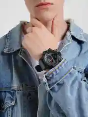 Серый часы мужские