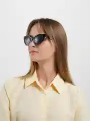 Черный солнцезащитные очки кошачий глаз