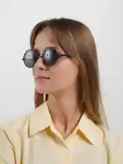 Черный солнцезащитные очки, круглые