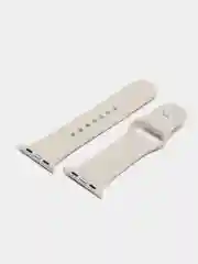 Серебряный силиконовый ремешок для Apple Watch 3, 4, 5, 6, 7, SE на 38/42/40/44