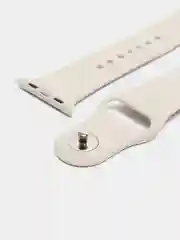 Серебряный силиконовый ремешок для Apple Watch 3, 4, 5, 6, 7, SE на 38/42/40/44
