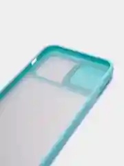 Бирюзовый чехол с защитой камеры для iPhone 12 / 12  PRO  (Матовый Чехол)