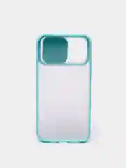 Бирюзовый чехол с защитой камеры для iPhone 12 / 12  PRO  (Матовый Чехол)