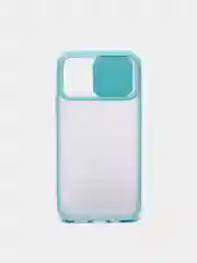 Бирюзовый чехол с защитой камеры для iPhone 12 / 12  PRO  (Матовый Чехол)