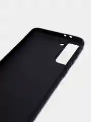 Черный чехол для Samsung S21 Plus цветной матовый