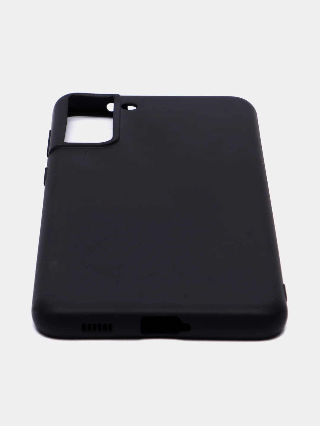 Черный чехол для Samsung S21 Plus цветной матовый