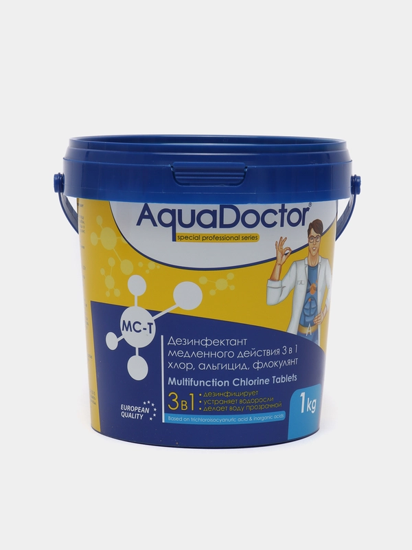 Дезинфектант 3 в 1 на основе хлора AquaDoctor MC-T 1 кг