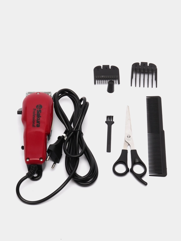 Машинка для стрижки волос Sakura SA-5112R, 2 насадки