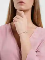 Серебряный женский браслет с полудрагоценными камнями Сердце