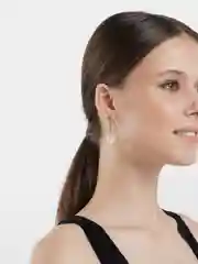 Белый серьги-подвески гвоздики с жемчужинами