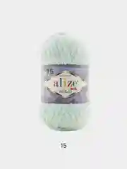 Мятный пряжа плюшевая Alize Velluto, 100% микрополиэстер, 100 г, 68 м